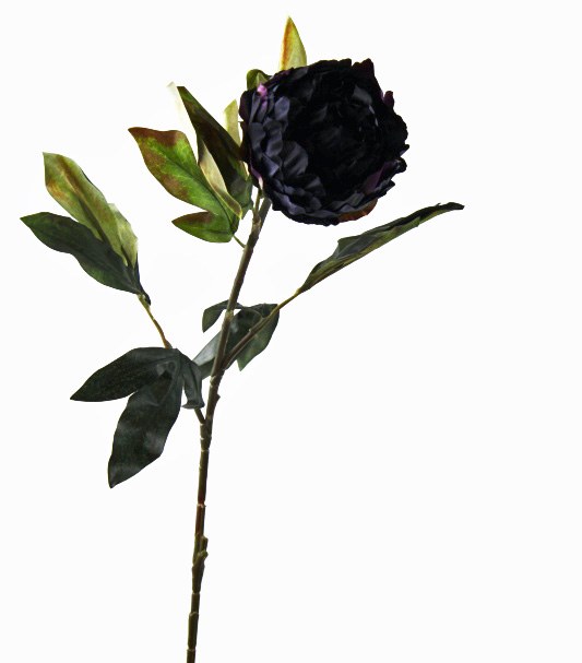 Picture of Artificial Poeny Flower Dark Blue Long Stem